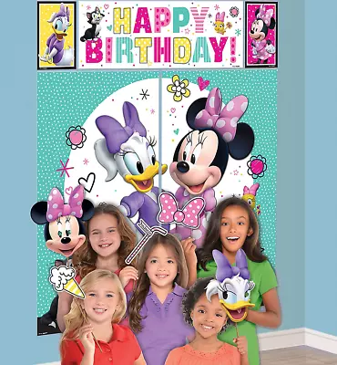 Minnie Mouse Scene Setter Girls Birthday Party Supplies Decoration Poster + Prop • $14.99