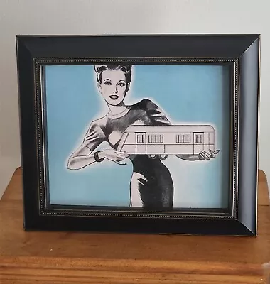 Mid Century  Atomic Era Bombshell Betty Style Framed Print • $25