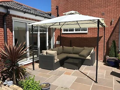 £99.95 • Buy Garden Gazebo Ecru Party Shelter Patio Shade Outdoor Malaga Sun Canopy 3m X 3m