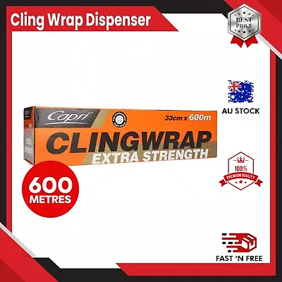 Kitchen CLING WRAP With Zip Dispenser For Home Restaurant 33CM X 600M / Capri • $27.68