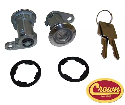 Crown 8122874K2 Door Lock Cylinder Kit For 84-90 Jeep Cherokee XJ 66-90 Comanche • $45.95