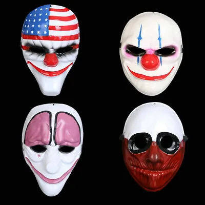 Resin Cosplay Halloween Horrible Carnival Party US Flag Payday 2 Mask Masquerade • $48.39