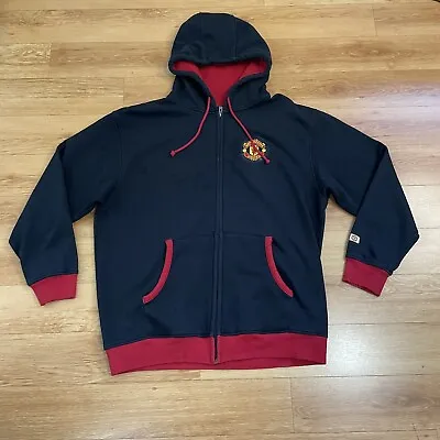 Manchester United Mens Black Red Hoodie Official Merchandise Sz XXL Read • $11