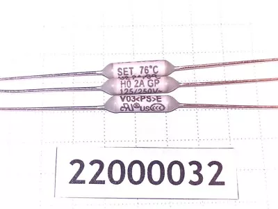 £2.09 • Buy SET H076C2A250V ATCO Axial Thermal Fuse 76C 2A 250V Lot-5pcs
