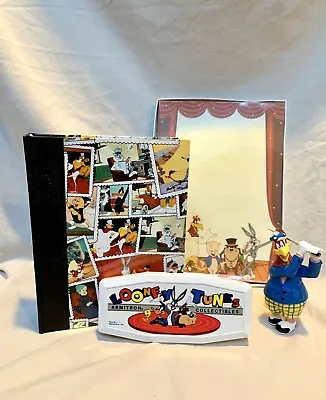 4 Looney Tunes Items: Book Box Armitron Watch Band In Box Figure & Stationary • $40.99