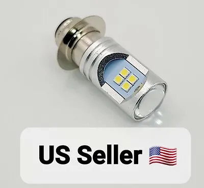 Super LED Head Light Bulb For Moped Scooter Motorcycle ATV QUAD 12V P15D-25-1 • $16.99