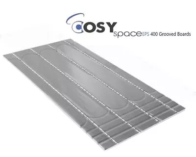 Water Underfloor Heating Grooved Foil EPS Insulation Board Aluminium Panel • £79.95