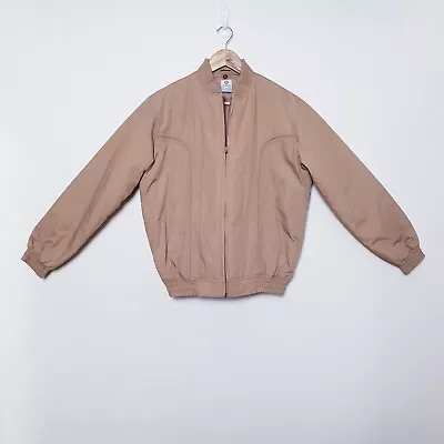 Vintage Target Jacket Mens 95 Medium M Tan Brown Zip Up Bomber • $29.95