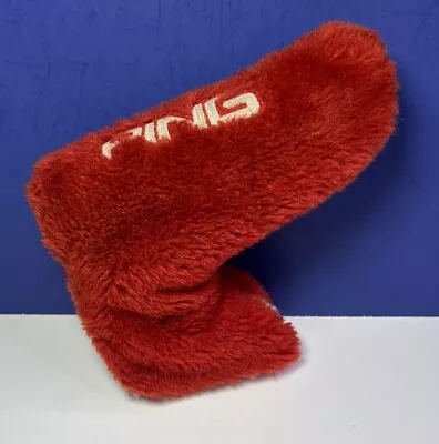 PING Rare Plush Fuzzy Blade Putter HeadCover Vintage Red White Color-way • $39.99