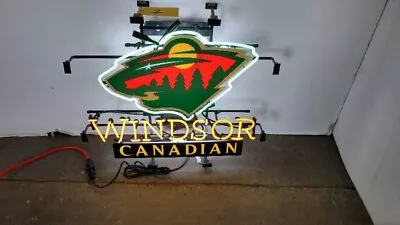 Windsor Canadian Minnesota Wild 20 X16  Neon Sign Bar Lamp Beer Light Night • $134.84