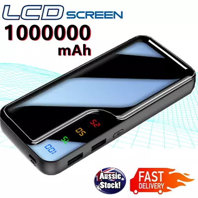 $26.79 • Buy Portable 1000000mAh Digital Power Bank 2USB LED Battery Charger For Mobile Phone