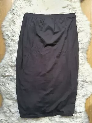 Mama At H&M Black Maternity Pencil Cotton Jersey Skirt Size M • £5