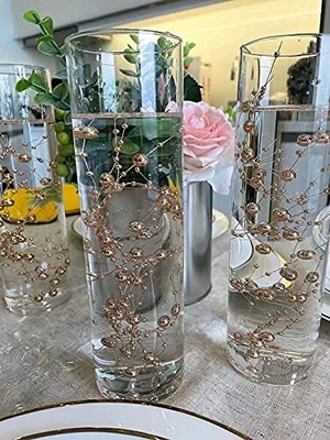 $30.77 • Buy TeaSu Pearl String For Floating Candles 12set Pearl Vase Filler For Wedding C...