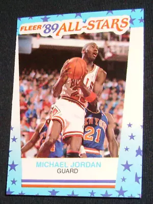 1989-90 Fleer Michael Jordan #3 All-Stars Sticker Bulls • $17