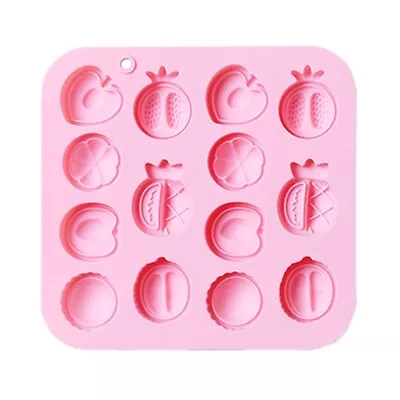 12 Holes 3D Fruits Shaped Silicone Soap Moulds Chocolate Cake Mold Handmade Tool • £6.20