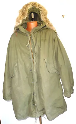 £199.90 • Buy U.S. M51 Fish Tail Parka W/ Liner & Real Fur Hood In Size EXTRA LARGE