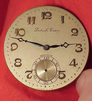 Vintage 21 Jewel Madretsch Dietrich Gruen 38mm Of Pocket Watch Movement Staff Br • $99