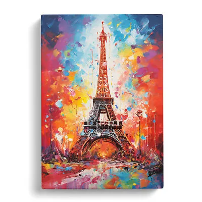 Eiffel Tower Action No.2 Canvas Wall Art Print Framed Picture Decor Living Room • $37.83