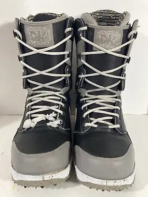 Nike Zoom DK Snowboard Boots Men’s Size 10.5 407642-010 Black White Grey • $259.99