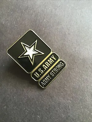 U.S Army  Logo Hat/Strong  Black  White Gold Star Enamel Lapel Pin - New • $6.90