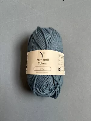 Yarn And Colors Epic Yarn Cotton 75m Aran In 061 Denim Blue  • £1