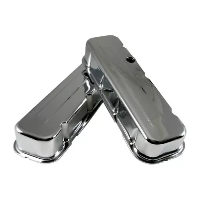 Big Block Chevy 454 Chrome Steel Valve Covers Tall Style - BBC 396 402 427 • $56.99