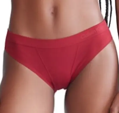 CALVIN KLEIN Bonded Flex Nylon Blend Red Carpet Bikini Panty QF6882 Womens Sz L • £17.47