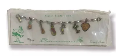 Vintage Nos Aloha From Hawaii Charm Bracelet Baray Of Hawaii Sealed • $75