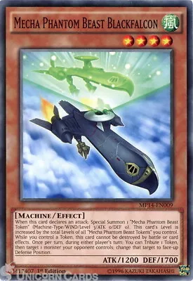 MP14-EN009 Mecha Phantom Beast Blackfalcon Common 1st Edition Mint YuGiOh Card • $1.23