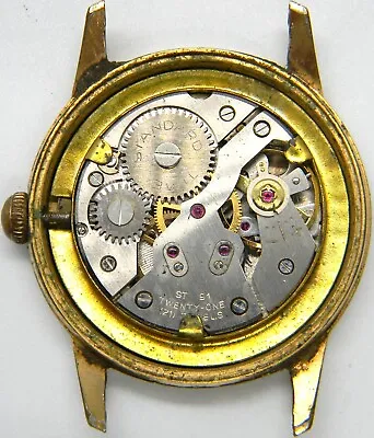 C424 Mens Vintage Vantage 21J ST 91 Manual Gold Plated Movement Watch Parts Lot • $24.99