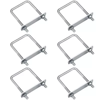 6 Pack Square Ubolts Stainless Steel Ubolts With Frame Plates And Nuts 2 /50mm I • $16.33