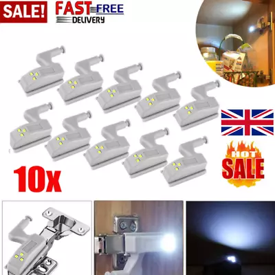 10Pcs LED Sensor Light Cabinet Hinge Night Lamp For Kitchen Cabinet Closet • £1.99