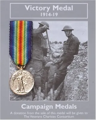 Victory Medal 1914-19 -  Campaign Medal - Miniature Reproduction • $9.85