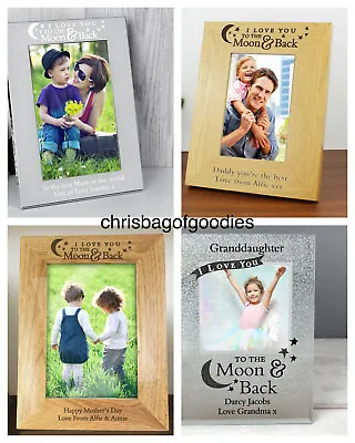 £16.50 • Buy PERSONALISED I Love You To The Moon And Back Photo Picture Frame Gifts For Her