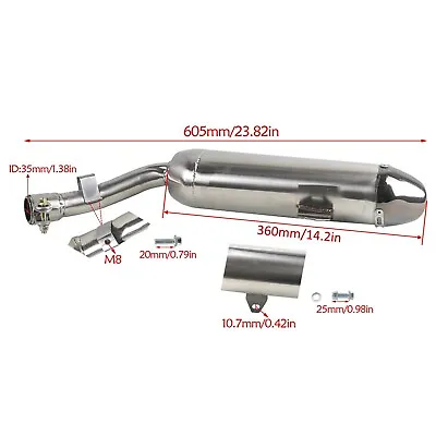 35mm Exhaust Muffler Pipe For 150CC 200CC 250CC Dirt Pit Bike Motorcycle • $82.99