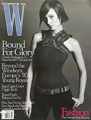 CHRISTY TURLINGTON July 2001 W Magazine KAROLINA KURKOVA / HANNELORE KNUTS • $24