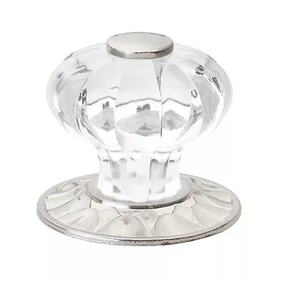 GlideRite 1-1/4  Clear Melon Cabinet Knob With Satin Nickel Backplate 235140-SN • $4.29