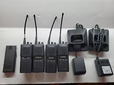 Lot Of 4 Motorola P1225 Trunking Radios  And Parts • $50