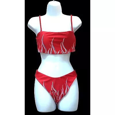 Zaful Womens 2 Piece Bikini Swimsuit Adjustable Padded Crisscross Beach Med 6 • £19.28