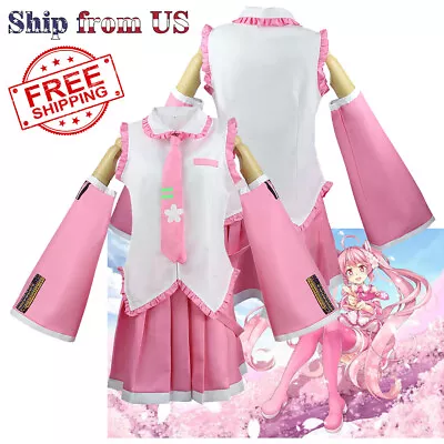 Vocaloid Hatsune Miku Uniform Dress Costume Top Skirt Suit For Cosplay Party • $36.99