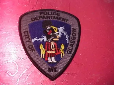 Glasgow Montana Police Patch Shoulder Size Unused Not A Badge • $5.95