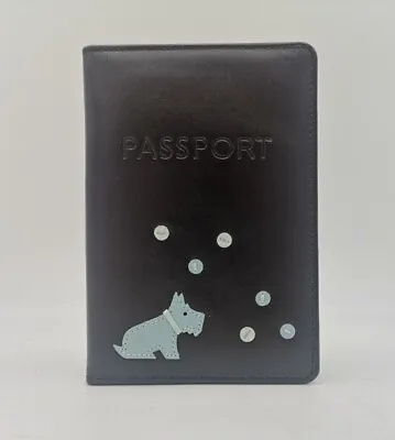£24.99 • Buy Radley Black Blue Dog Passport Holder Travel Cover Good Used Condition