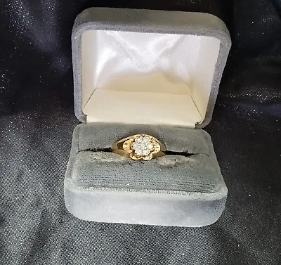 Mens Pinky Ring 14 Kt Gold 7 Diamonds • $455