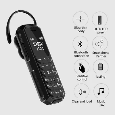 $23.99 • Buy Smallest Mini Mobile Phone 0.66  Tiny Screen Bluetooth Dialer