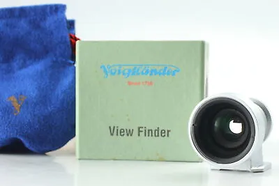 【Near MINT In Case & Box】 Voigtlander 35mm Metal View Finder Silver M From JAPAN • $259.99