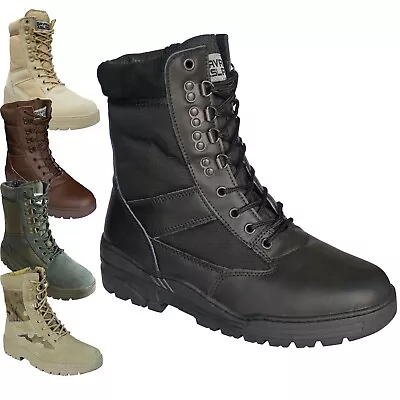 Savage Island Leather Combat Boots Patrol Tactical Military Army Police Security • £27.99