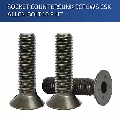 Socket Countersunk Screws 10.9 Ht Csk Hex Allen Key Bolts M2 M2.5 M3 M4 M5 M6 • £2.31