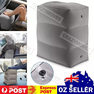 $15.42 • Buy Travel Air Pillow Foot Rest Inflatable Cushion XL 3 Layers Car Leg Footrest Mel