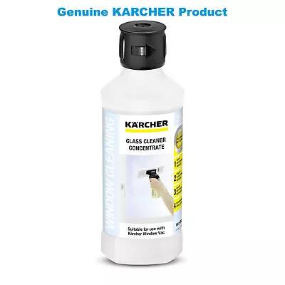 KARCHER Glass Cleaning Concentrate Fluid For Karcher Window-Vac Cleaner (500ml) • £8.65