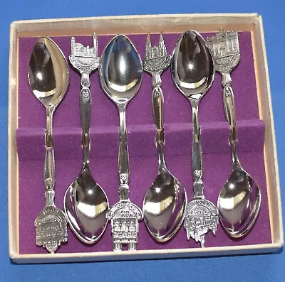 6 TEASPOONS Most Important CATHOLIC CATHEDRALS In The World- Stainless Souvenir • $34